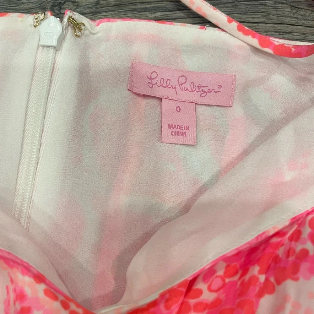 Lilly Pulitzer Womens Kyla Slip Dress Romper Size 0 Pink Pout Paisley - Picture 14 of 14
